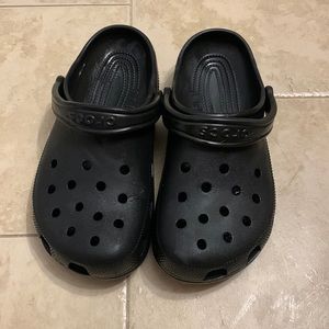 Black classic Crocs